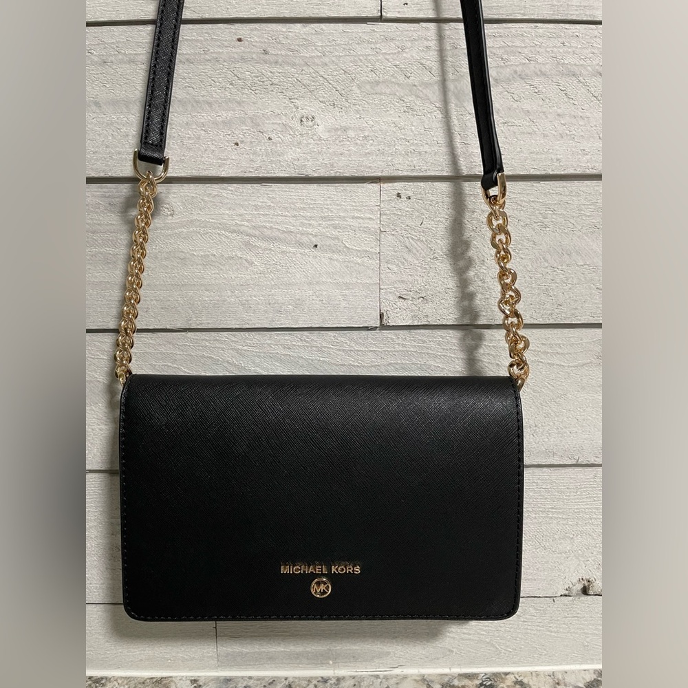 ✨Michael Kors Jet Set Charm Small Phone  Crossbody• Black •Great Condition ✨ - Picture 2 of 11